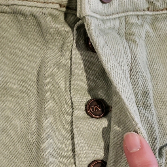 One Teaspoon Women's Khaki Green Denim Bandits Shorts 32 - Picture 4 of 8
